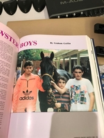 Toby McKinnon pictured in the centre with his two Brothers, Dannie and Cameron, in a 1991 Harness Racer article titled ?Brewster?s Boys?.