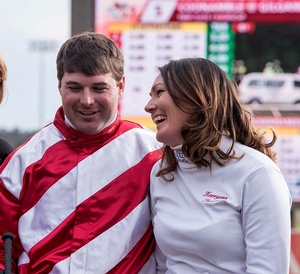 Husband and wife training and driving duo Robbie and KerryAnn Morris.