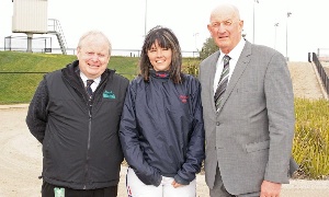 Steve Warren (HRTCB), Paul James (AVCHRC) and concession driver Denbeigh Wade.